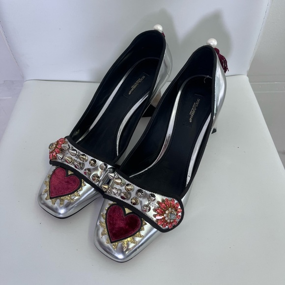 Dolce & Gabbana Silver Heels - Picture 1 of 4